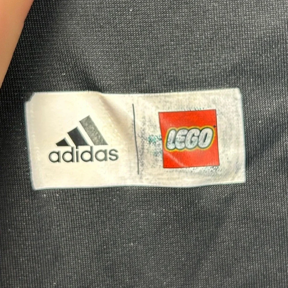 Adidas x LEGO Full Zip Track Jacket Youth Large Black Primegreen Kids 160 Sports